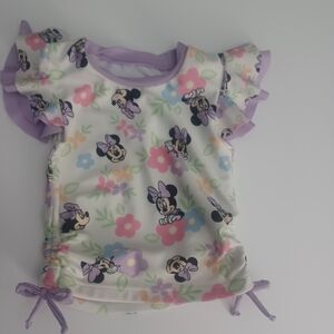 Disney Minnie Mouse Rashguard Top Sz 12M